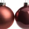Intratuin Weihnachtskugeln dunkelrosa matt und glänzend D 7 cm 8 St.