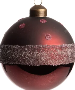 Intratuin Weihnachtskugel Rennes dunkelrot D 8 cm