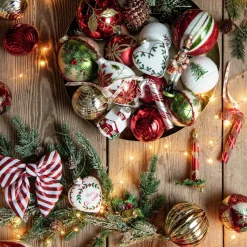 Intratuin Weihnachtskugel Cleggan Ilex rot D 8 cm