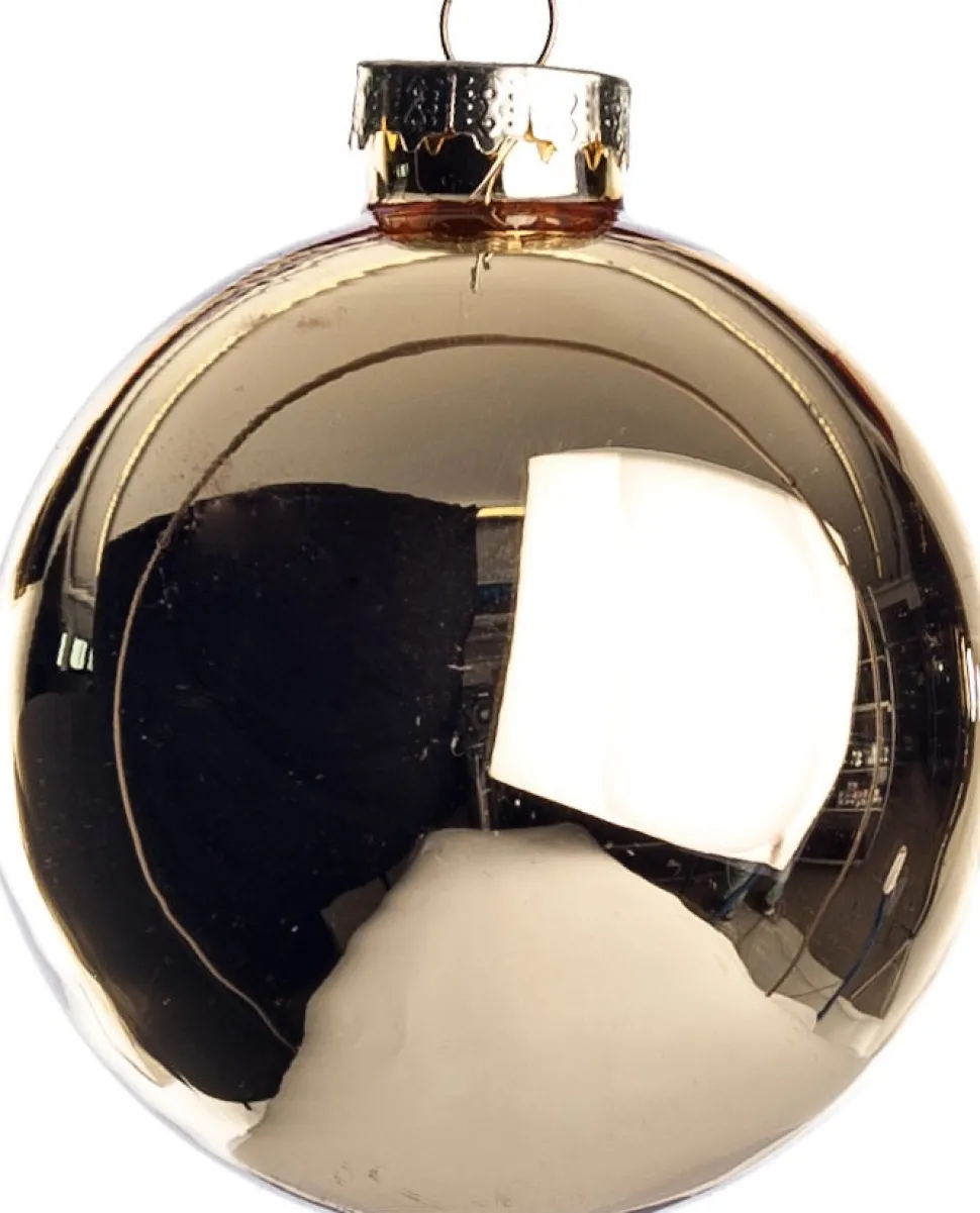 Intratuin Weihnachtskugeln gold glänzend D 7 cm 8 St.