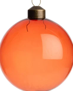 Intratuin Weihnachtskugel Belfort orange transparent D 8 cm