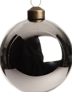 Intratuin Weihnachtskugel Caudry grau glänzend D 8 cm