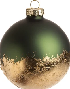 Intratuin Weihnachtskugel Caris D 8 cm grün gold