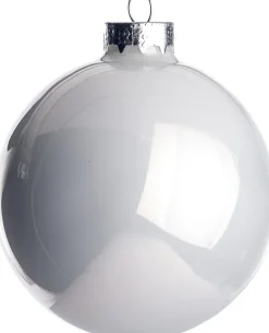 Intratuin Weihnachtskugeln weiß glänzend D 8 cm 6 St.