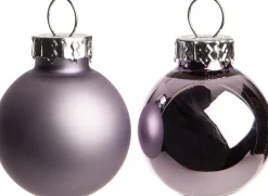 Intratuin Weihnachtskugeln lila matt und glänzend D 2,5 cm 24 St.