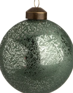 Intratuin Weihnachtskugel Ely grün / silber D 8 cm