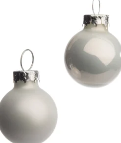 Intratuin Weihnachtskugeln weiß matt und glänzend D 2,5 cm 24 St.