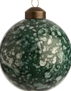 Intratuin Weihnachtskugel Ely dunkelgrün D 8 cm