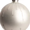Intratuin Weihnachtskugel Alston weiß / silber D 8 cm