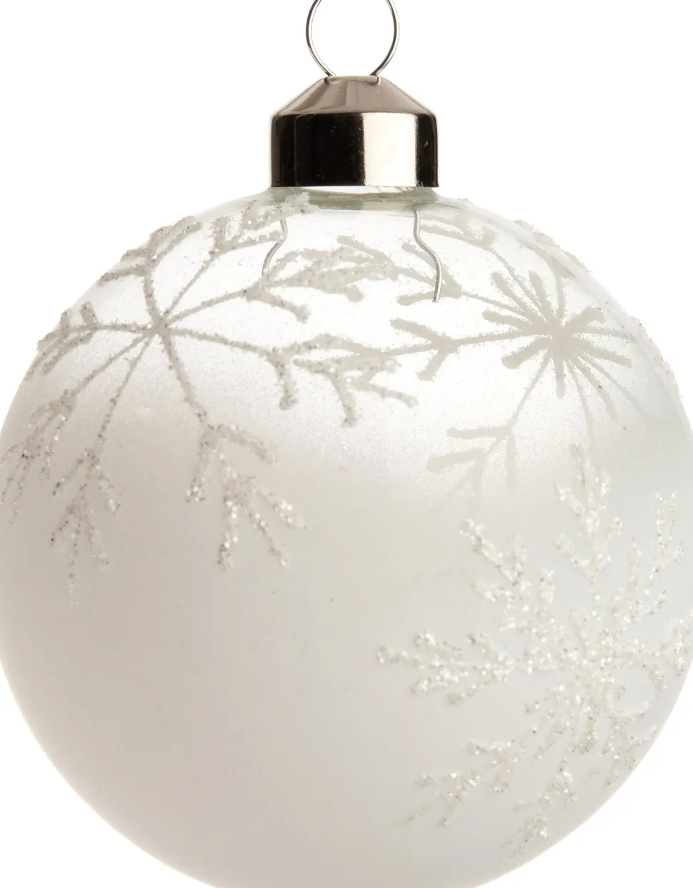 Intratuin Weihnachtskugel Duns weiß / transparent D 8 cm