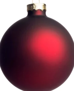 Intratuin Weihnachtskugeln dunkelrot matt und glänzend D 7 cm 8 St.