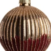 Intratuin Weihnachtskugel Jyll rot / gold D 8 H 8 cm
