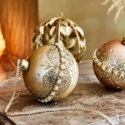 Intratuin Weihnachtskugel Tammy gold D 8 H 8 cm