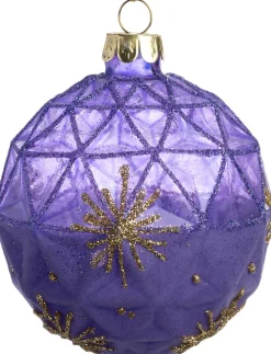 Intratuin Weihnachtskugel Charlbury Schneeflocke lila D 8 cm