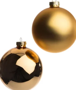 Intratuin Weihnachtskugeln gold matt und glänzend D 10 cm 4 St.