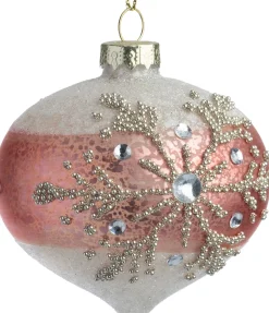 Intratuin Weihnachtskugel Callum rosa Zwiebel D 8 cm