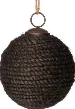 Intratuin Weihnachtskugel Seil schwarz D 8 H 8 cm