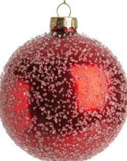 Intratuin Weihnachtskugel Melita rot D 8 H 8 cm