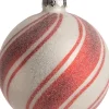 Intratuin Weihnachtskugel weiß / rot D 8 H 8 cm