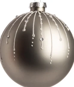 Intratuin Weihnachtskugel Montfrin silber D 8 cm