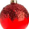 Intratuin Weihnachtskugel Ryana Pailletten rot D 8 H 8 cm