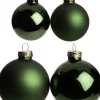 Intratuin Weihnachtskugeln grün matt und glänzend D 6,7 cm 42 St.