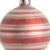 Intratuin Weihnachtskugel rot / weiß D 8 H 8 cm