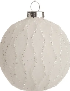 Intratuin Weihnachtskugel Willa weiß D 8 H 8 cm