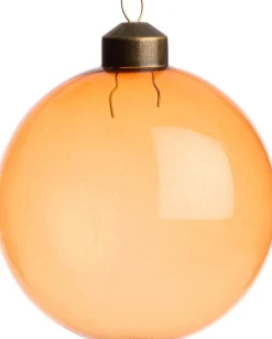 Intratuin Weihnachtskugel Belfort hellorange transparent D 8 cm