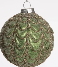 Intratuin Weihnachtskugel Billi grün / gold D 8 H 8 cm