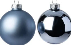 Intratuin Weihnachtskugeln Set hellblau D 7 cm 42 St.