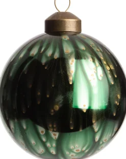 Intratuin Weihnachtskugel Maurs grün Öl-Finish D 8 cm