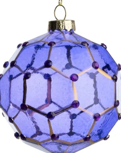 Intratuin Weihnachtskugel Rosmuck lila D 8 cm