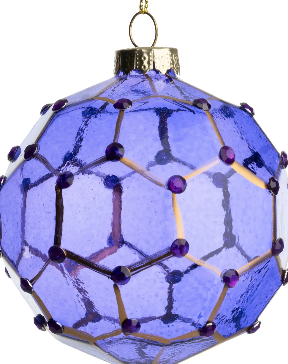 Intratuin Weihnachtskugel Rosmuck lila D 8 cm