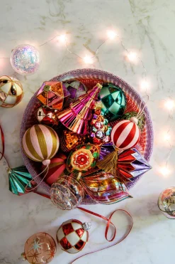 Intratuin Weihnachtskugel Rosmuck lila D 8 cm