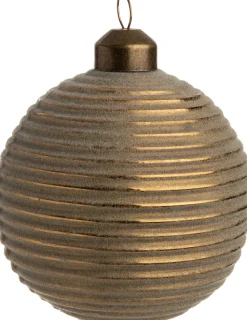 Intratuin Weihnachtskugel Filey Streifen gold D 8 cm