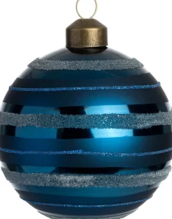 Intratuin Weihnachtskugel Crowley blau D 8 cm