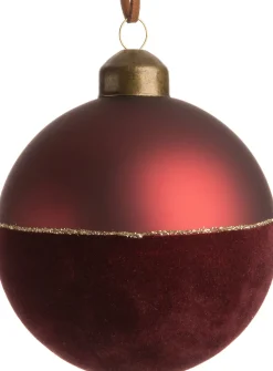 Intratuin Weihnachtskugel Jera rot D 8 H 8 cm