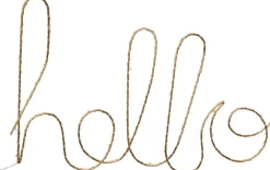 Intratuin Weihnachtsleuchte Hello gold 40 x 2,5 x 24 cm mit 30 LEDs warmweiß