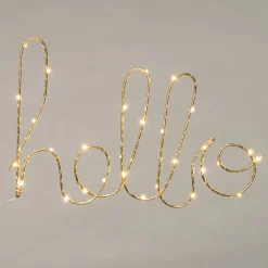 Intratuin Weihnachtsleuchte Hello gold 40 x 2,5 x 24 cm mit 30 LEDs warmweiß