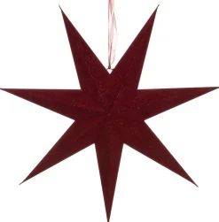 Intratuin Weihnachtsstern beleuchtet mit LED dunkelrot 15 x 60 x 60 cm