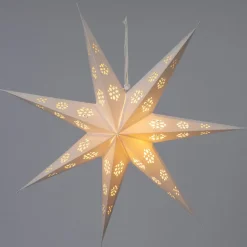 Intratuin Weihnachtsstern weiß mit Beleuchtung D 60 H 10 cm