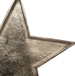 Intratuin Weihnachtsteller Stern silber 24 x 1 x 24 cm