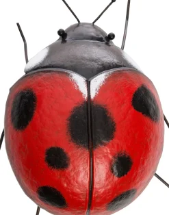 Intratuin Wetterfestes Bild Marienkäfer rot / schwarz 24 x 22 x 13 cm