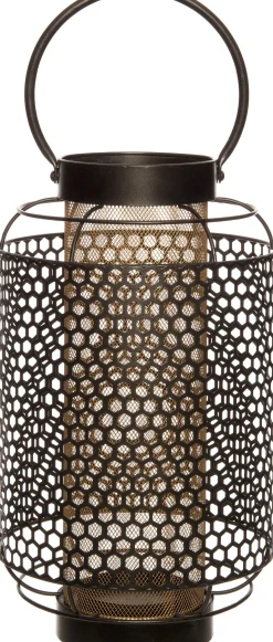 Intratuin Windlicht Toby gold / schwarz D 22 cm H 51,5