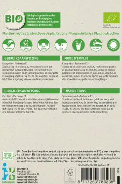 Intratuin Zucchini (Curcurbita pepo 'Partenon F1') (BIO) Samen