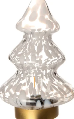 Intratuin Tischleuchte Weihnachtsbaum weiß warmweiß D 13,7 H 21,5 cm