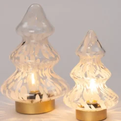 Intratuin Tischleuchte Weihnachtsbaum weiß warmweiß D 13,7 H 21,5 cm