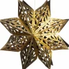 Intratuin Weihnachtsbaumschmuck Schneeflocke gold / schwarz 15 x 15 x 15 cm