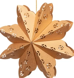 Intratuin Weihnachtsbaumschmuck Schneeflocke gold 15 x 15 x 15 cm